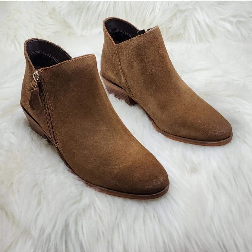 Cole Haan Gracy Bootie (45 mm) Earthen Agora Burnished Suede Boots